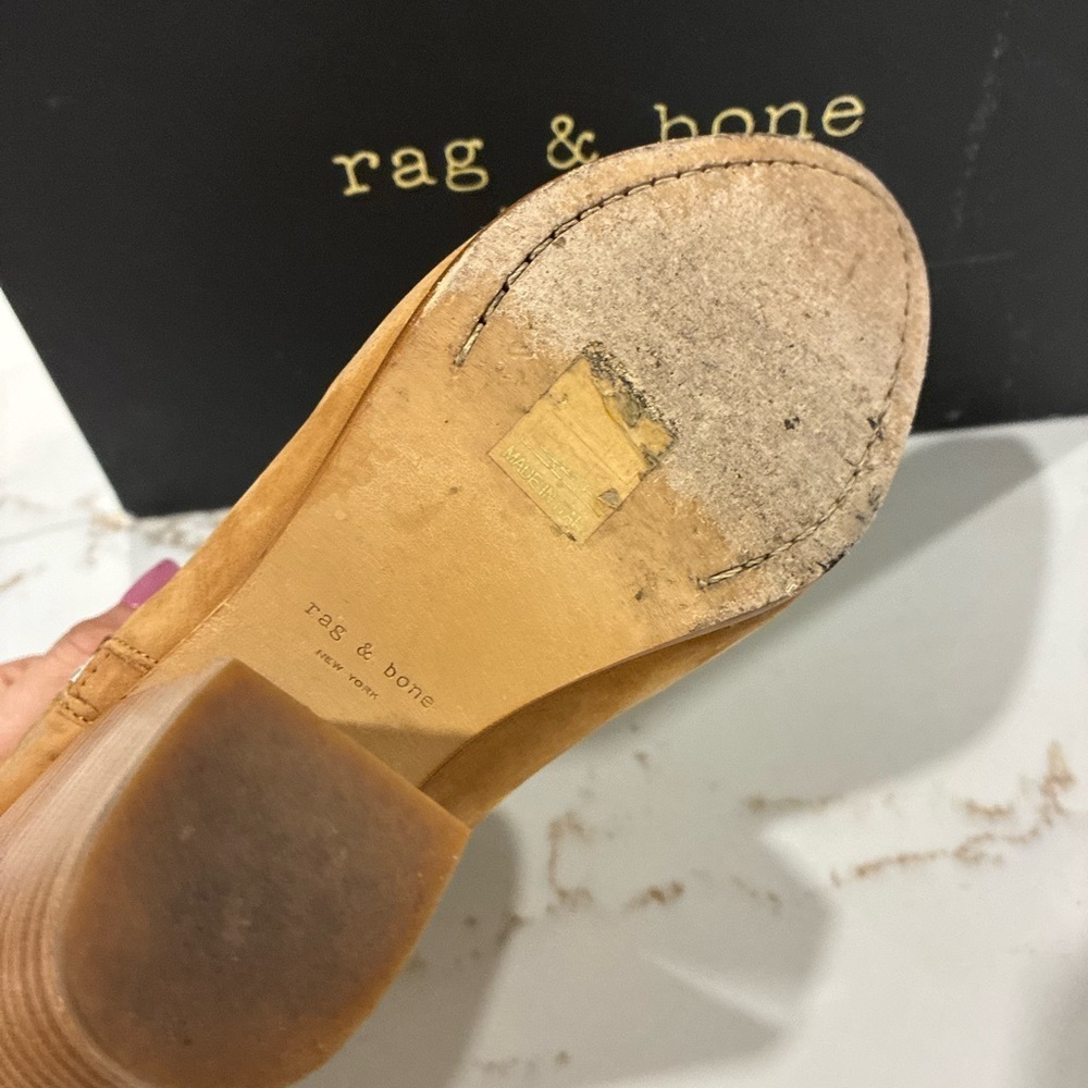 Rag & Bone Margot brown suede ankle booty size 39 - Picture 2 of 3